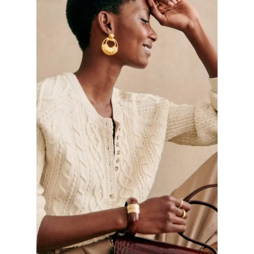 Sezane Bree Jumper in Cream size M - Picture 9 of 10